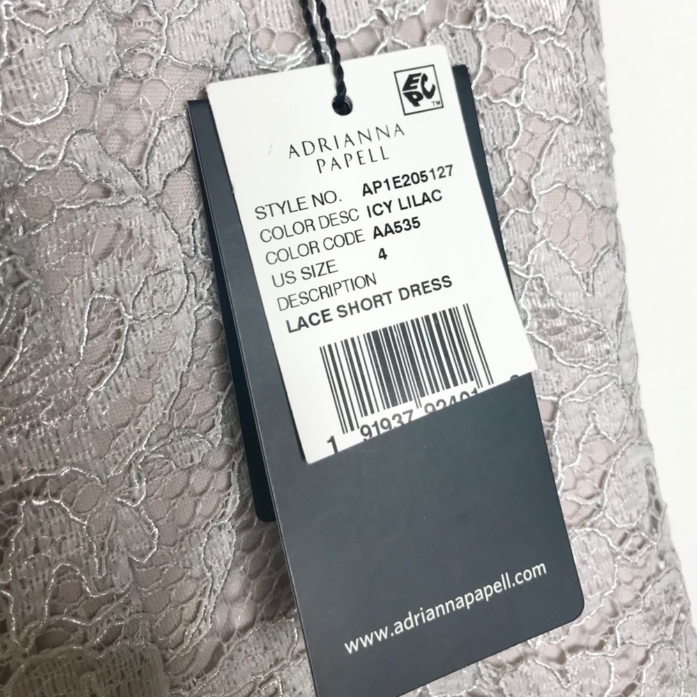 NWT Adrianna Papell Metallic Lace Sheath Dress - Picture 8 of 8